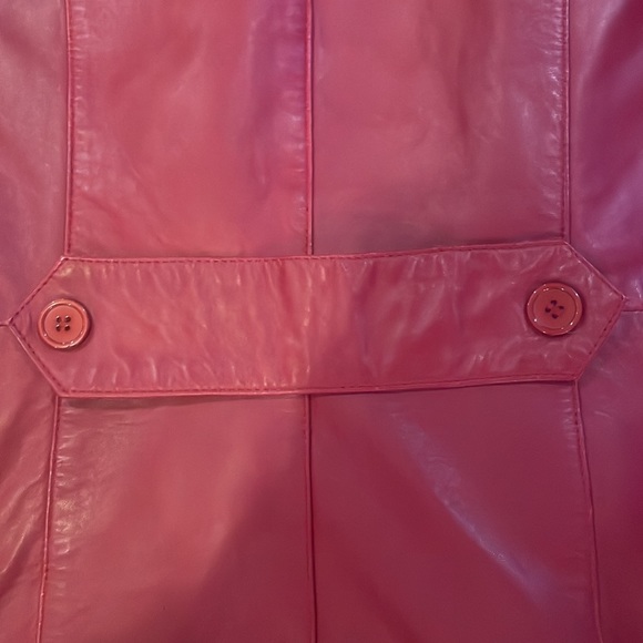 Red Genuine Leather Jacket - Oscar Leopold - Picture 10 of 10